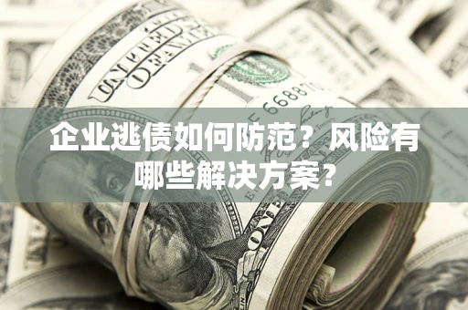 武汉企业逃债如何防范？风险有哪些解决方案？