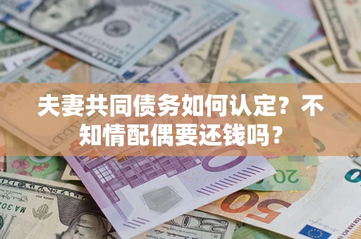 武汉夫妻共同债务如何认定？不知情配偶要还钱吗？