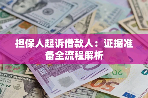 武汉担保人起诉借款人：证据准备全流程解析