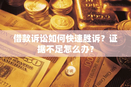 武汉借款诉讼如何快速胜诉？证据不足怎么办？