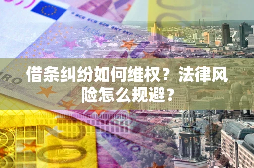 武汉借条纠纷如何维权？法律风险怎么规避？