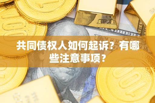 武汉共同债权人如何起诉？有哪些注意事项？
