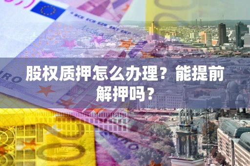 武汉股权质押怎么办理？能提前解押吗？